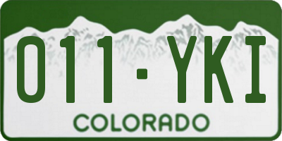 CO license plate 011YKI