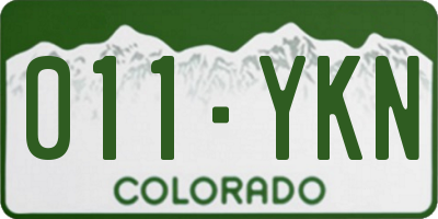 CO license plate 011YKN