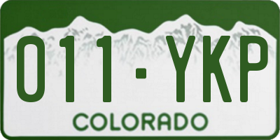 CO license plate 011YKP