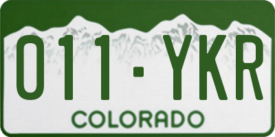 CO license plate 011YKR