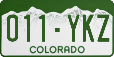 CO license plate 011YKZ