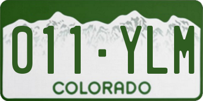 CO license plate 011YLM
