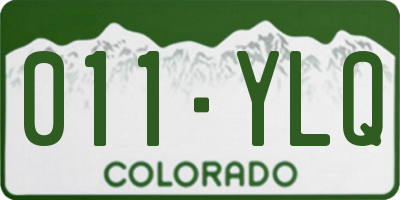 CO license plate 011YLQ