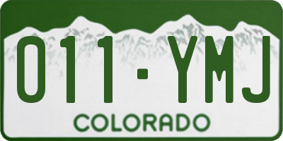 CO license plate 011YMJ