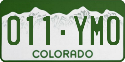 CO license plate 011YMO
