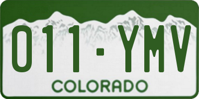 CO license plate 011YMV