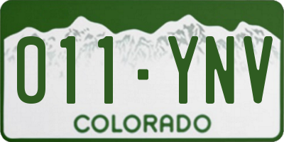 CO license plate 011YNV