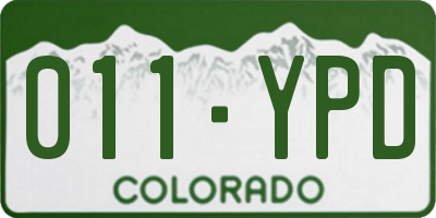 CO license plate 011YPD