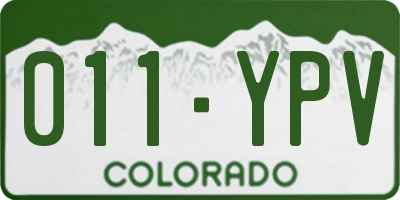 CO license plate 011YPV