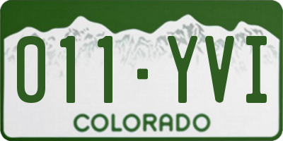 CO license plate 011YVI