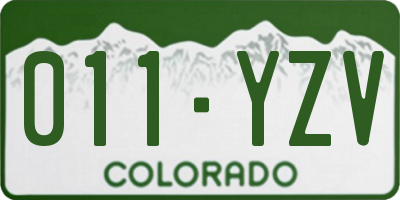 CO license plate 011YZV
