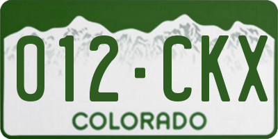 CO license plate 012CKX