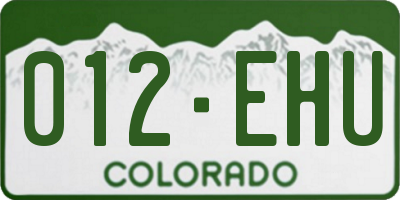 CO license plate 012EHU