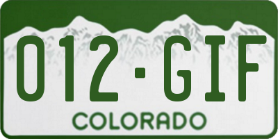 CO license plate 012GIF