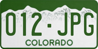 CO license plate 012JPG
