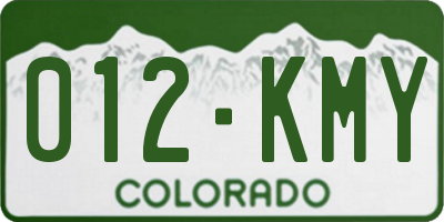 CO license plate 012KMY