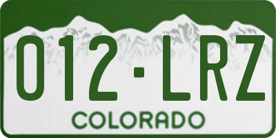 CO license plate 012LRZ