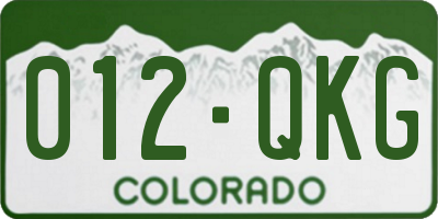 CO license plate 012QKG