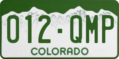 CO license plate 012QMP