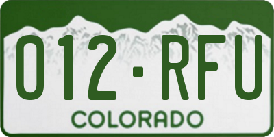 CO license plate 012RFU