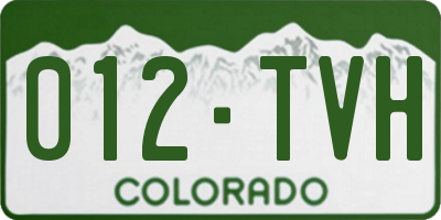 CO license plate 012TVH