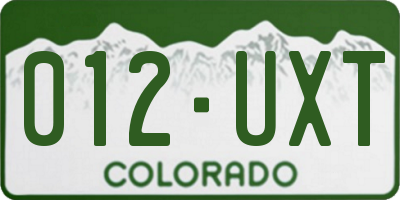 CO license plate 012UXT
