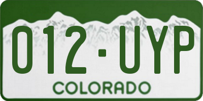 CO license plate 012UYP