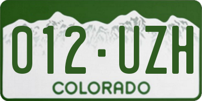 CO license plate 012UZH