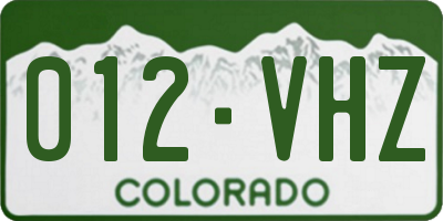 CO license plate 012VHZ