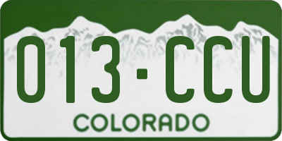 CO license plate 013CCU