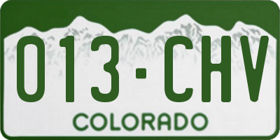 CO license plate 013CHV