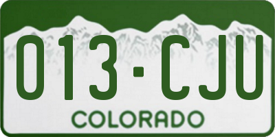 CO license plate 013CJU