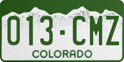 CO license plate 013CMZ