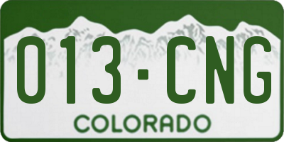 CO license plate 013CNG