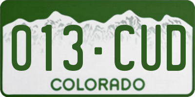 CO license plate 013CUD