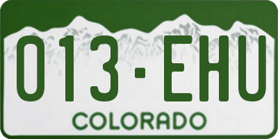 CO license plate 013EHU
