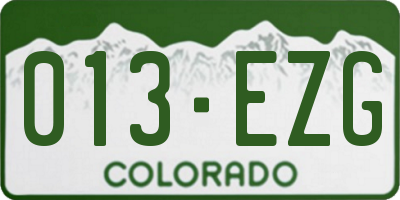 CO license plate 013EZG