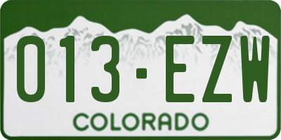 CO license plate 013EZW