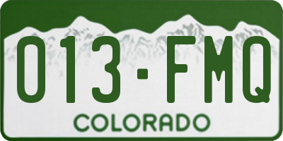 CO license plate 013FMQ