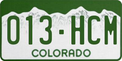 CO license plate 013HCM