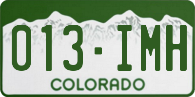 CO license plate 013IMH