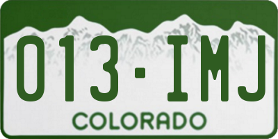 CO license plate 013IMJ