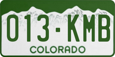 CO license plate 013KMB