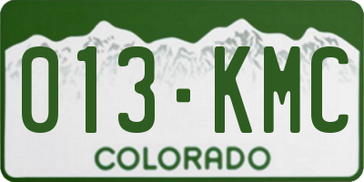 CO license plate 013KMC