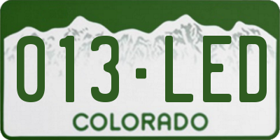CO license plate 013LED
