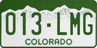 CO license plate 013LMG