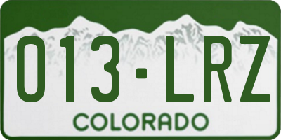 CO license plate 013LRZ
