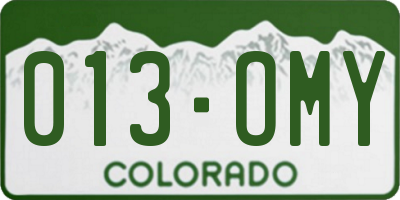 CO license plate 013OMY
