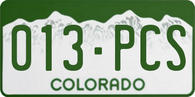 CO license plate 013PCS