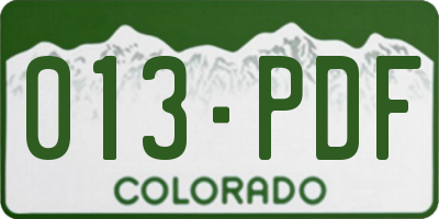 CO license plate 013PDF